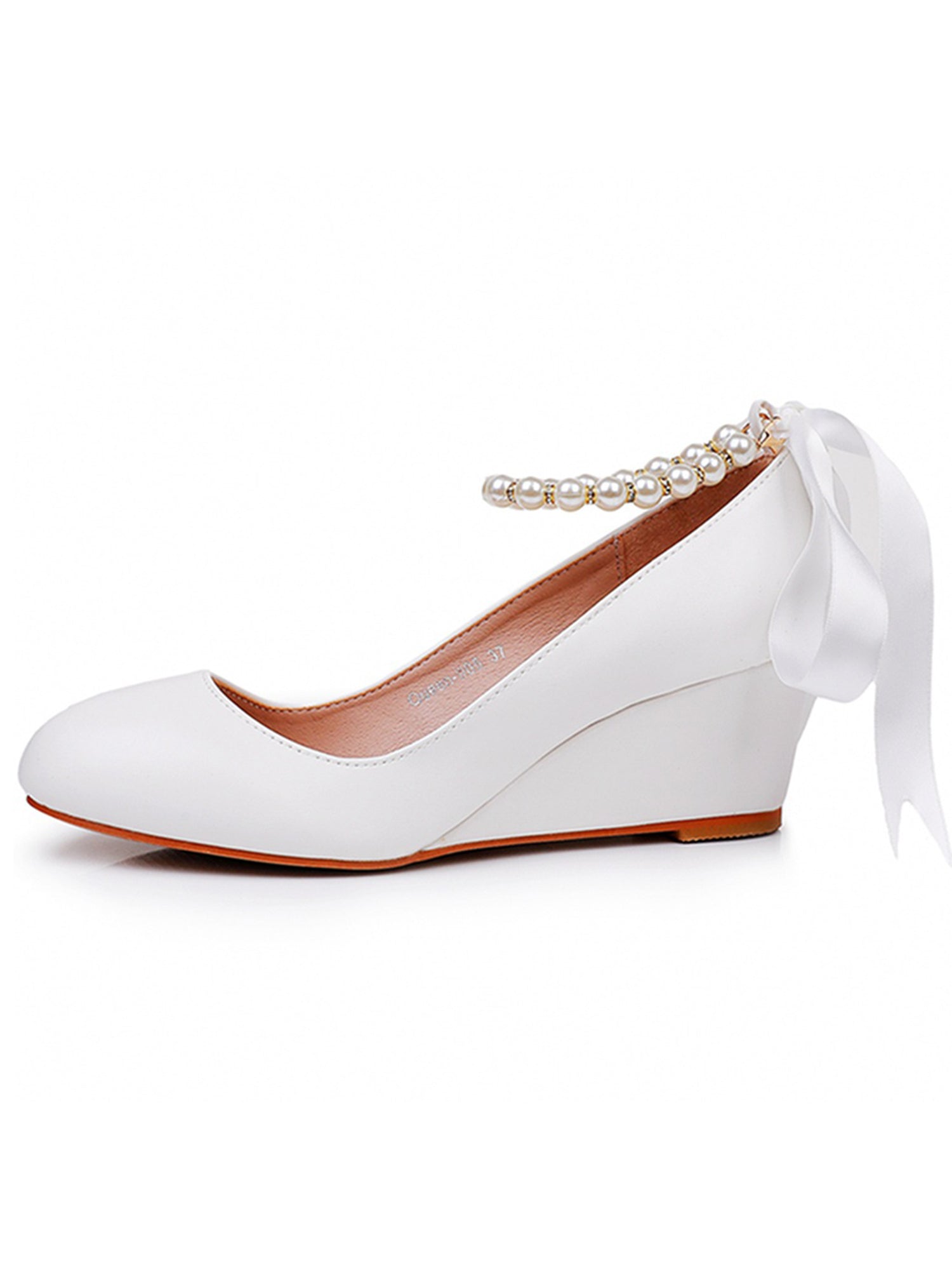 Round Toe Platform Heels Wedge Heels